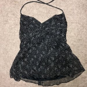 Zara Basic sweetheart neckline halter top